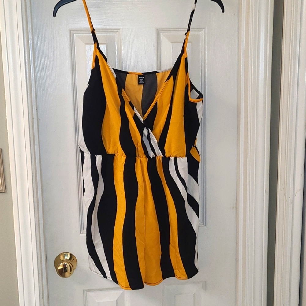 Black, yellow and white romper